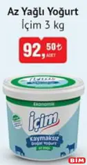 İÇİM AZ YAĞLI YOĞURT 3 KG